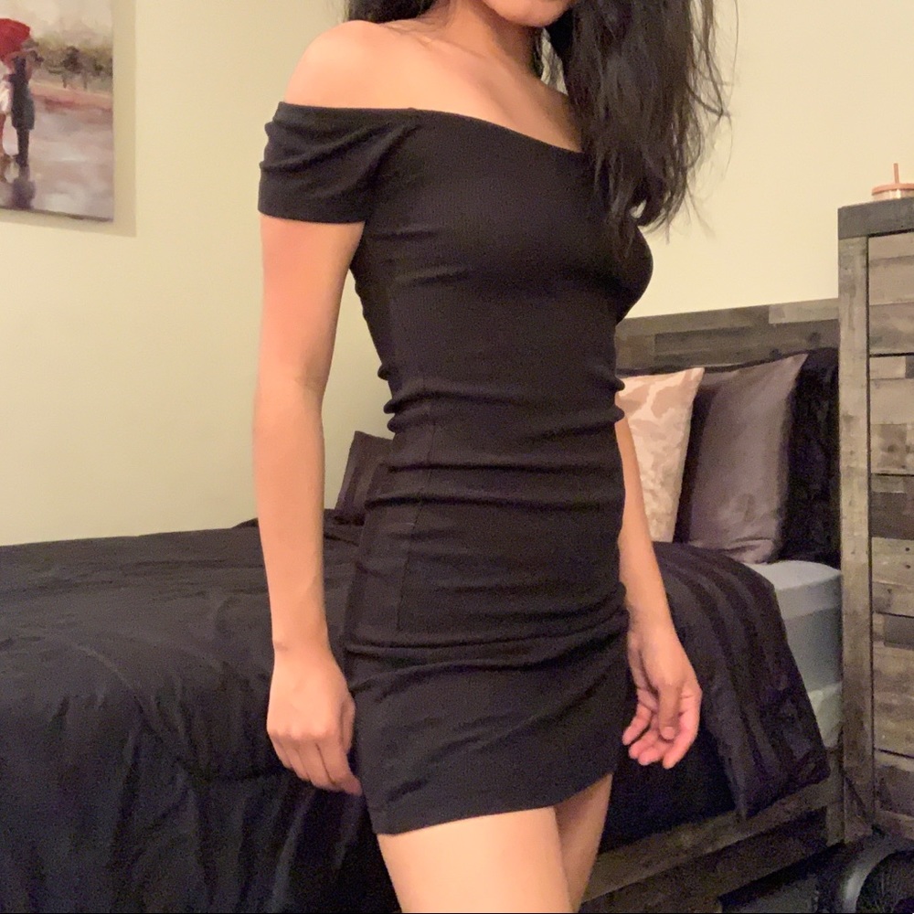 Black mini dress
